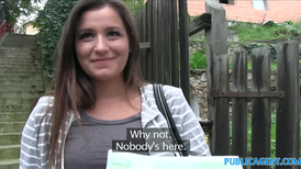 Cute bubble butt babe fucked in a car in POV sex