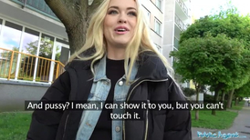 The sexiest blonde student was picked up and banged