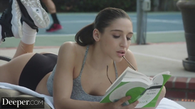 Athlteic girl is having sex on the tennis court