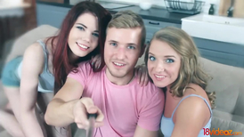Fuck-loving teens share the same cock in common