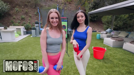 Teen best friends indulge in an amateur threesome