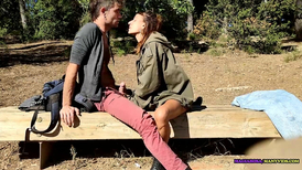 Handsome duo nearly got caught boinking in a public park