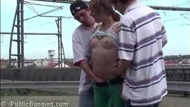 Facial Cumshot Cum Shot cum on super-cute young light-haired  lady in public fuck-a-thon gang shag  romp